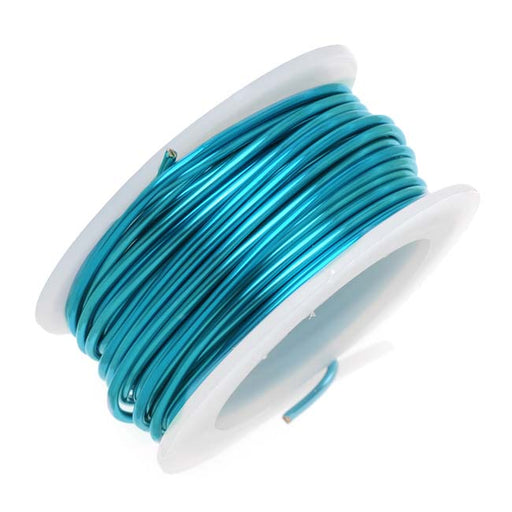 Artistic Wire, Silver Plated Craft Wire 20 Gauge Thick, Peacock Blue (6 Yard Spool)