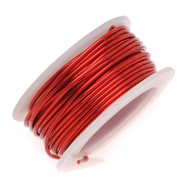 Artistic Wire, Copper Craft Wire 20 Gauge Thick, Permanent Red Color (6 Yard Spool)