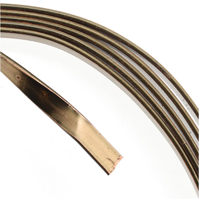 21 Gauge Copper Flat Artistic Wire 3mm (3ft)