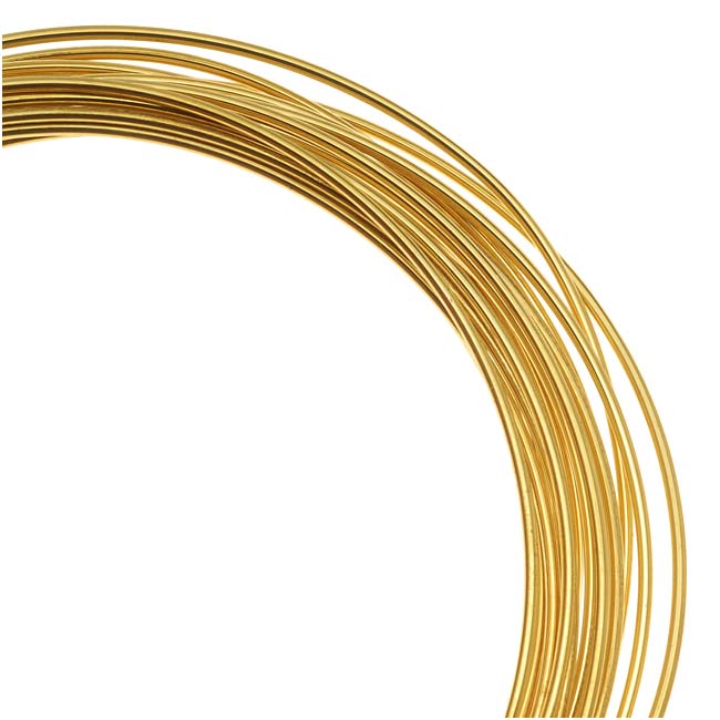 The Beadsmith Brass German Bead Wire Craft Wire 22 Gauge/.6mm (10 Meters / 32.8 Feet)