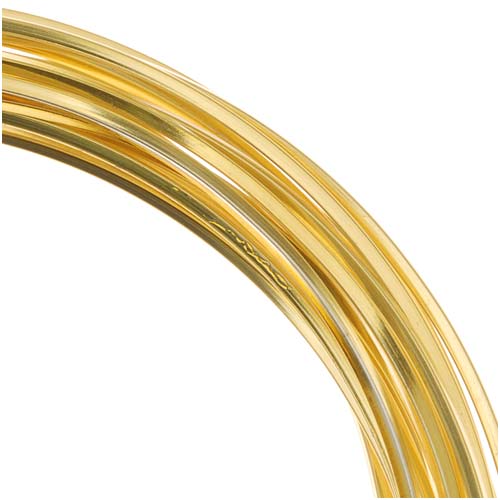 The Beadsmith Non-Tarnish Gold Plated Copper Square Craft Bead Wire 18Ga (12Ft)