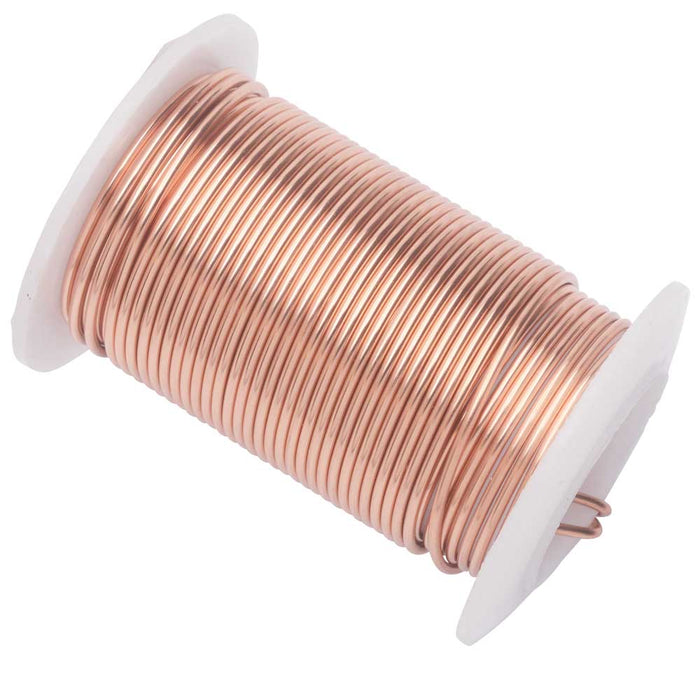 Wire Elements, Tarnish Resistant Rose Gold Wire, 16 Gauge 8 Yards (7.3 Meters)