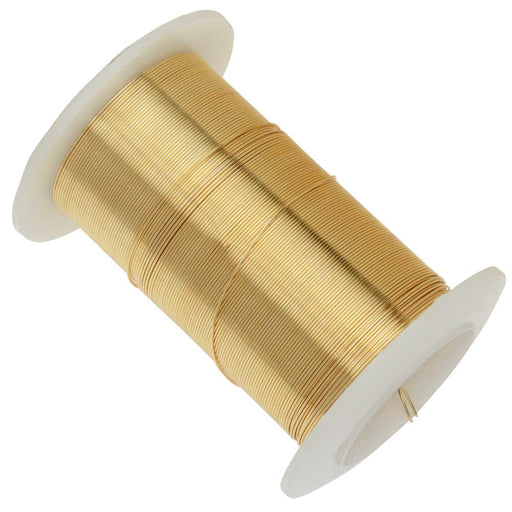 Wire Elements, Tarnish Resistant Gold Color Copper Wire, 26 Gauge 34 Yards (31 Meters)