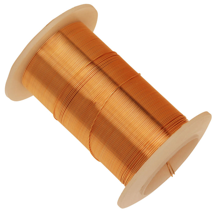 Wire Elements, Tarnish Resistant Brass Color Coated Wire, 26 Gauge 34 Yards (31 Meters), 1 Spool