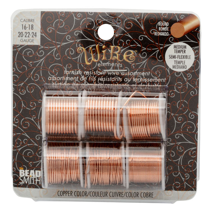 18 Gauge Coated Non-Tarnish Rose Gold Plated Copper Half Round Wire in a 4  Yard