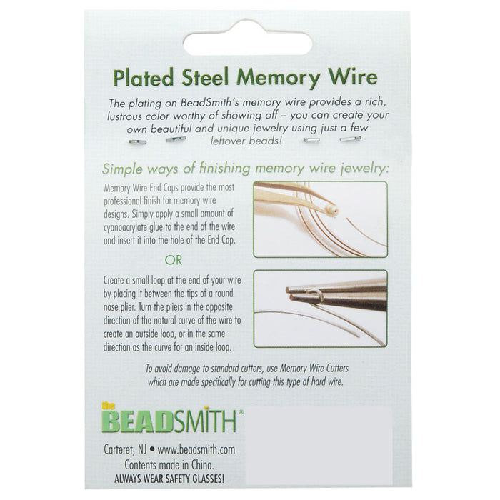 Memory Wire, Bracelet Round Size Medium 2.25 Inch Diameter, 70 Loops, Silver Plated