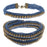 Refill - Beaded Flat Kumihimo Bracelet Set - Blue/Antique Brass - Exclusive Beadaholique Jewelry Kit