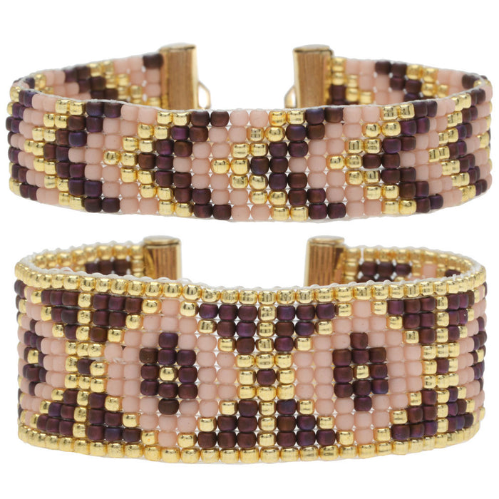 Refill - Loom Bracelet Duo - Bronte Rose - Exclusive Beadaholique Jewelry Kit