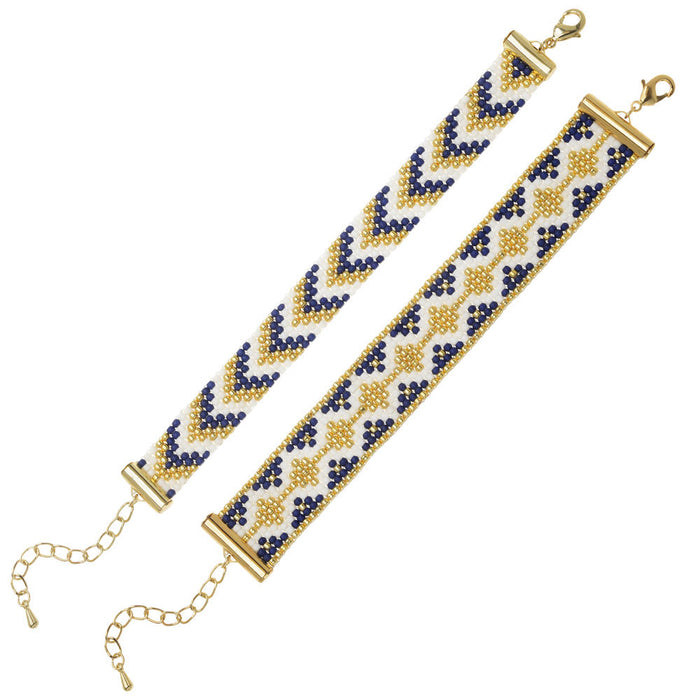 Refill - Loom Bracelet Duo - Melville Blue - Exclusive Beadaholique Jewelry Kit