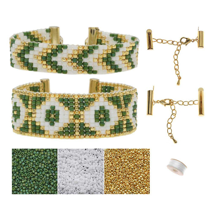 Refill - Loom Bracelet Duo - Joyce Green - Exclusive Beadaholique Jewelry Kit