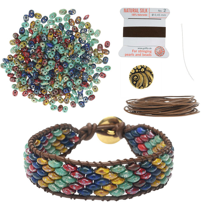 Refill - SuperDuo Wrapit Loom Bracelet in Raku - Exclusive Beadaholique Jewelry Kit