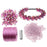 Refill - Deluxe Beaded Kumihimo Bracelet, Pink Iris, Exclusive Beadaholique Jewe