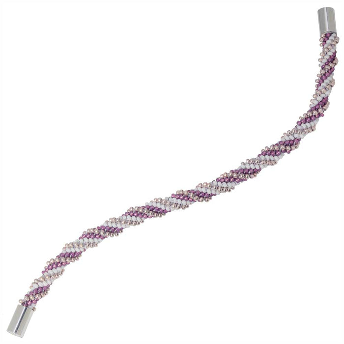 Refill - Spiral 12 Warp Beaded Kumihimo Bracelet - Sweet Orchid - Exclusive Beadaholique Jewelry Kit