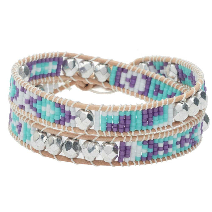 Refill - Mosaic Double Wrapped Loom Bracelet - Riviera - Exclusive Beadaholique Jewelry Kit