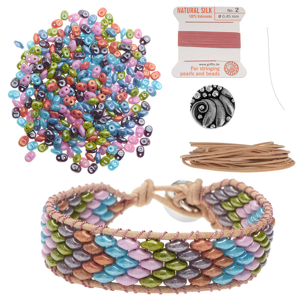 Refill - SuperDuo Wrapit Loom Bracelet in Cotton Candy - Exclusive Beadaholique Jewelry Kit