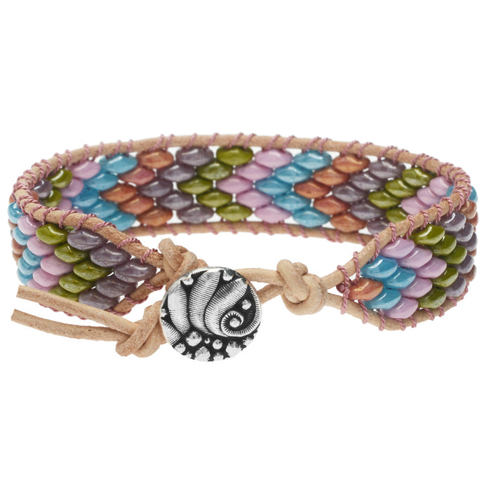 Refill - SuperDuo Wrapit Loom Bracelet in Cotton Candy - Exclusive Beadaholique Jewelry Kit