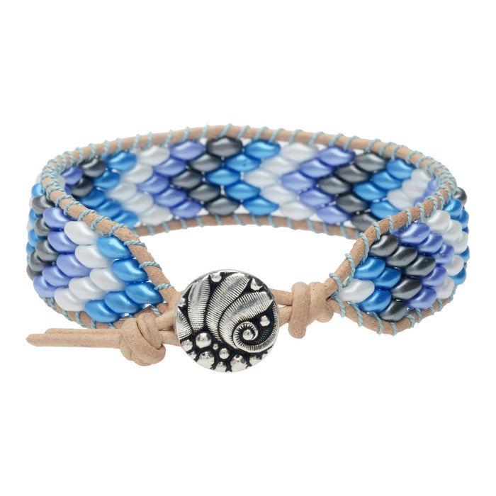 Refill - SuperDuo Wrapit Loom Bracelet in Little Boy Blue - Exclusive Beadaholique Jewelry Kit
