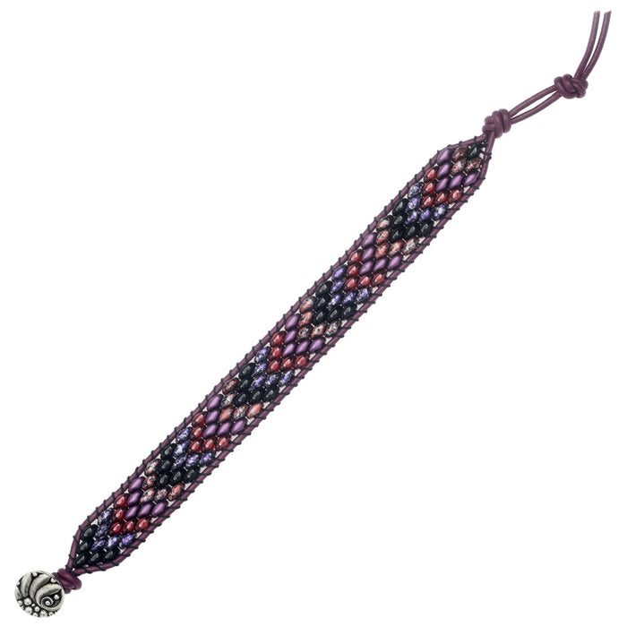 Refill - SuperDuo Wrapit Loom Bracelet in Pinot Noir - Exclusive Beadaholique Jewelry Kit