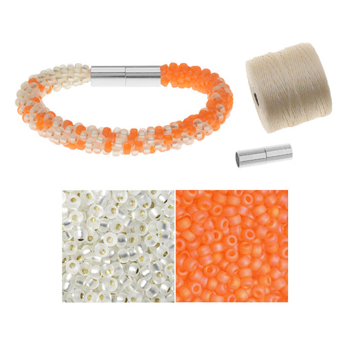 Refill - Graduated Kumihimo Bracelet in Creamsicle - Exclusive Beadaholique Jewelry Kit