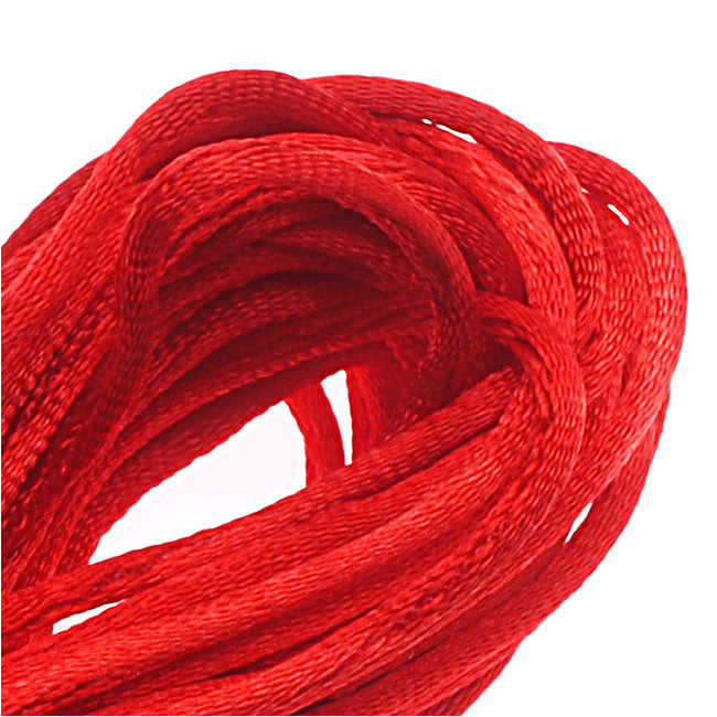 Rayon Satin Rattail 1mm Cord - Knot & Braid - Red (6 Yards)