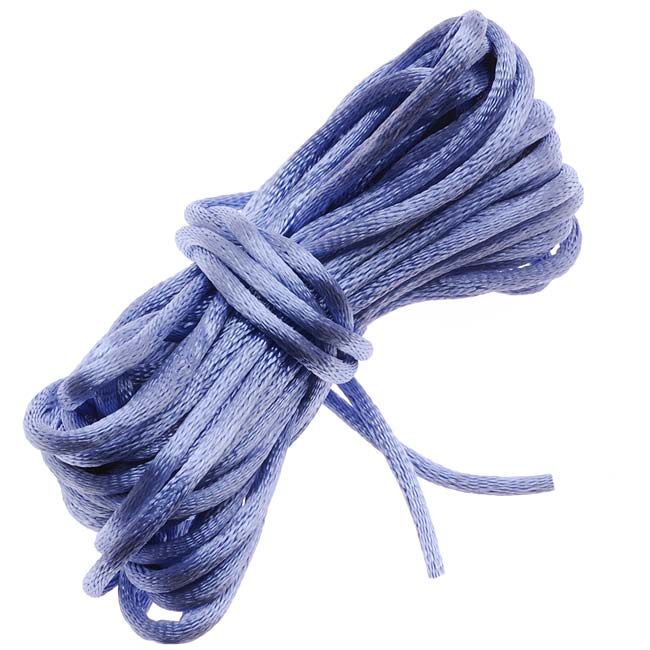 Rayon Satin Rattail 2mm Cord - Knot & Braid - Periwinkle Purple (6 Yards)