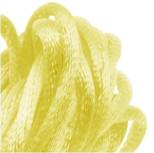 Rayon Satin Rattail 2mm Cord - Knot & Braid - Pastel Yellow (6 Yards)