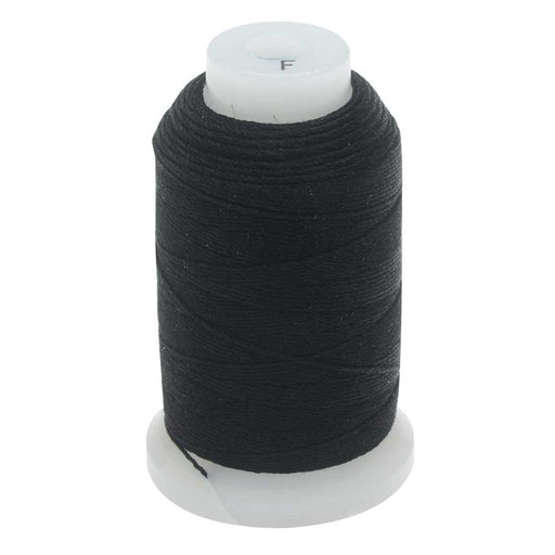 The Beadsmith 100% Silk Beading Thread, Size F, 1 Spool, Black (140 Yards)