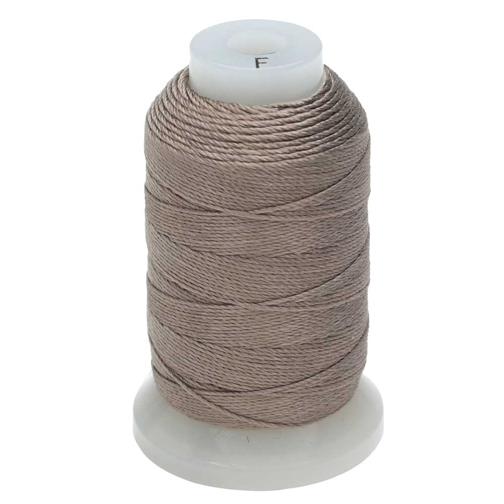 Beadsmith 100% Silk Beading Thread, Size F, 140 Yards, 1 Spool, Grey