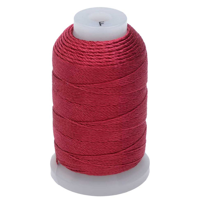 The Beadsmith 100% Silk Beading Thread, Size F, 1 Spool, Maroon (140 Yards)