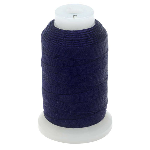 The Beadsmith 100% Silk Beading Thread, Size F, 1 Spool, Navy Blue (140 Yards)