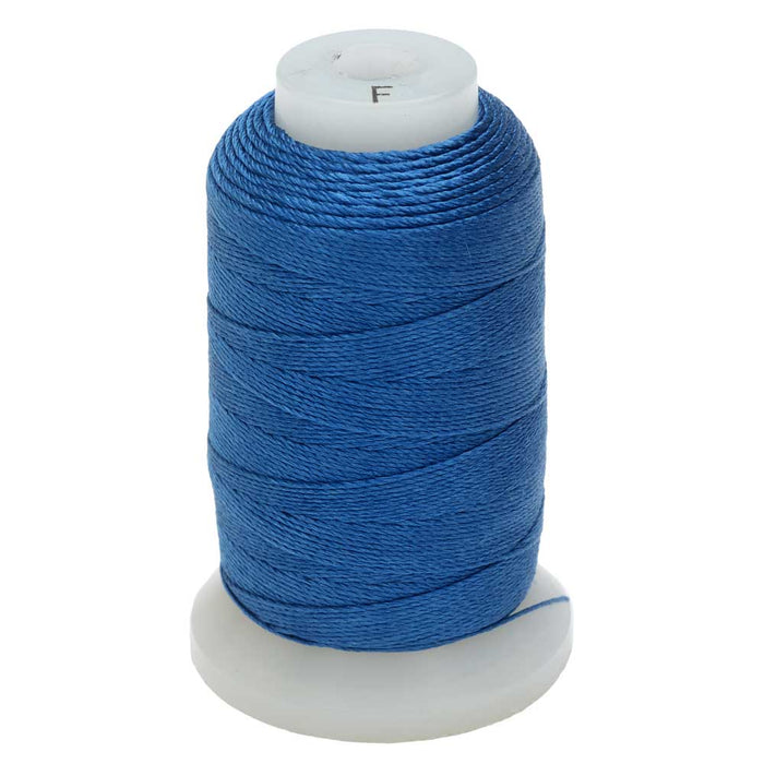 The Beadsmith 100% Silk Beading Thread, Size F, 1 Spool, Royal Blue (140 Yards)