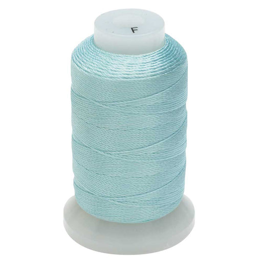 The Beadsmith 100% Silk Beading Thread, Size F, 1 Spool, Turquoise (140 Yards)