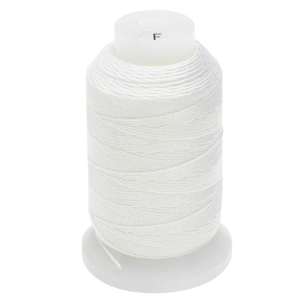 The Beadsmith 100% Silk Beading Thread, Size F, 140 Yards, 1 Spool, White
