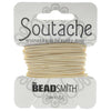 The Beadsmith Soutache Braided Cord 3mm Wide - Linen White (3 Yard Card)