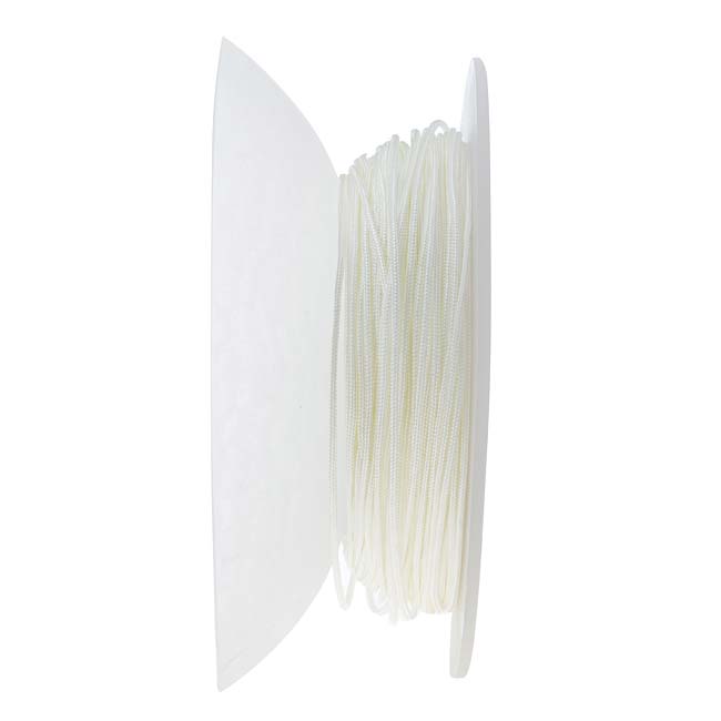 Lovely Knots - Asian Knotting Cord 1mm Thick - White (50 Yards On Bobbin)