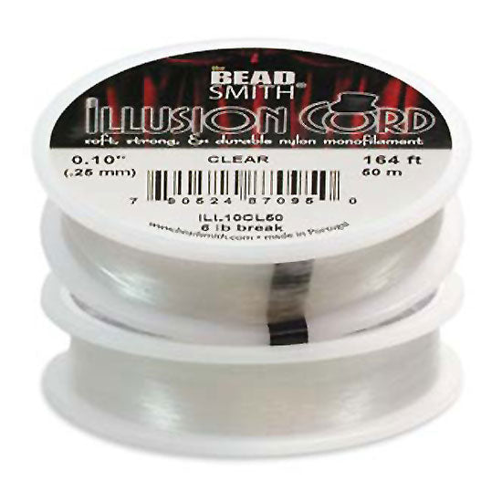 The Beadsmith Clear Illusion Monofilament Beading Cord .01 Inch (164 Ft.)