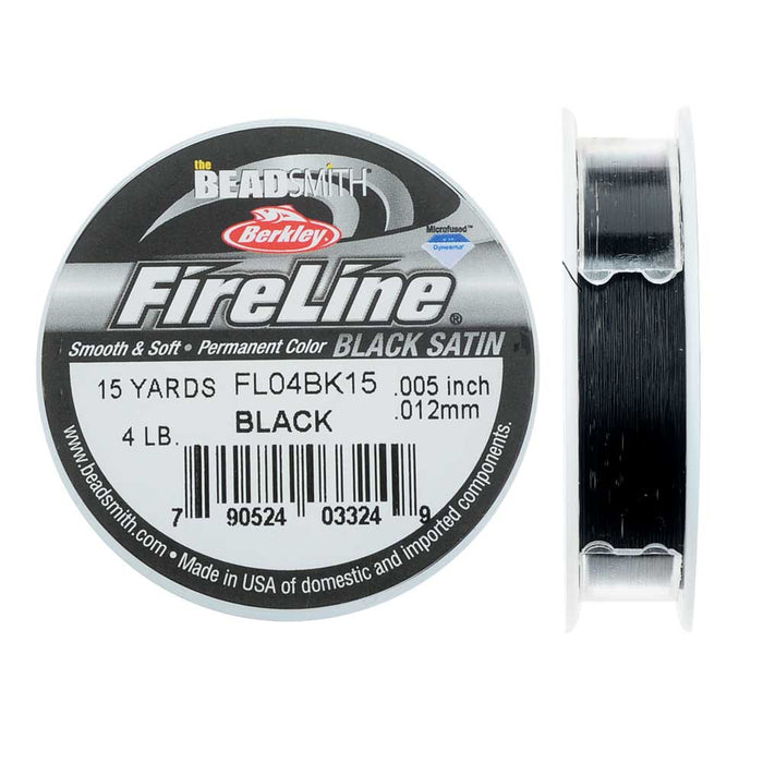The Beadsmith Fireline by Berkley – Micro-Fused Braided Thread – 4lb. Test,  005”/.12mm Diameter, 125 Yard Spool, Crystal Color – Super Strong