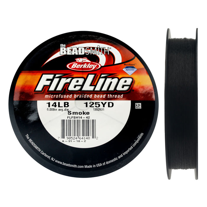 FireLine Braided Beading Thread, 14lb Test and 0.009 Thick, Smoke Gra —  Beadaholique