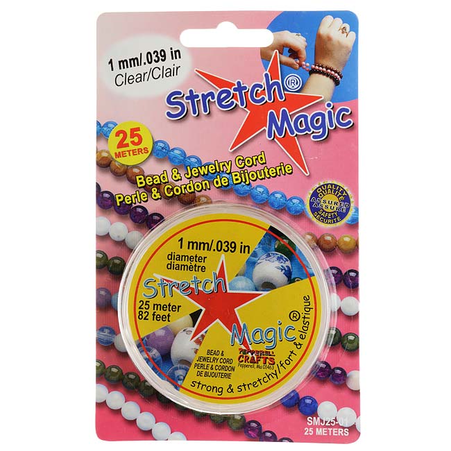 Stretch Magic Clear Bead Cord .8mm width 25 metres : : Home