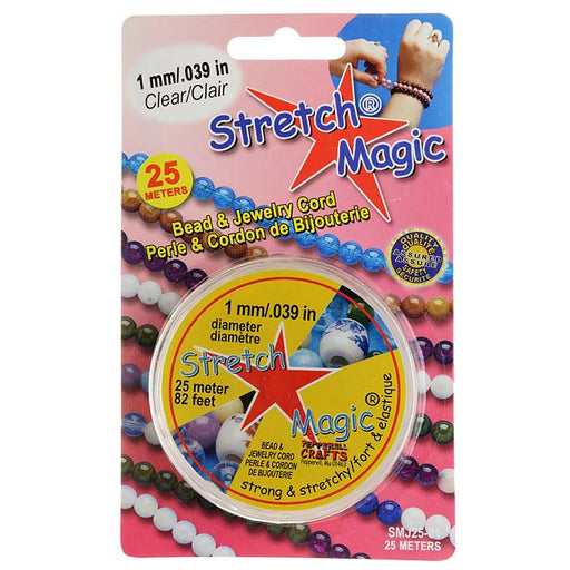 Stretch Magic Clear Stretchy Beading Cord 1mm/.039Inch Thick - 25 Meters