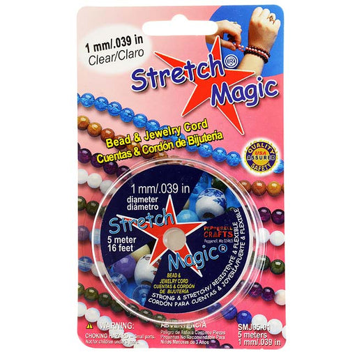 Stretch Magic Clear Stretchy Beading Cord 1mm/.039Inch Thick - 5 Meters