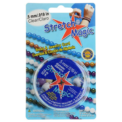 Stretch Magic Clear Stretchy Cord .5mm/.019 Inch Thick - 10 Meters