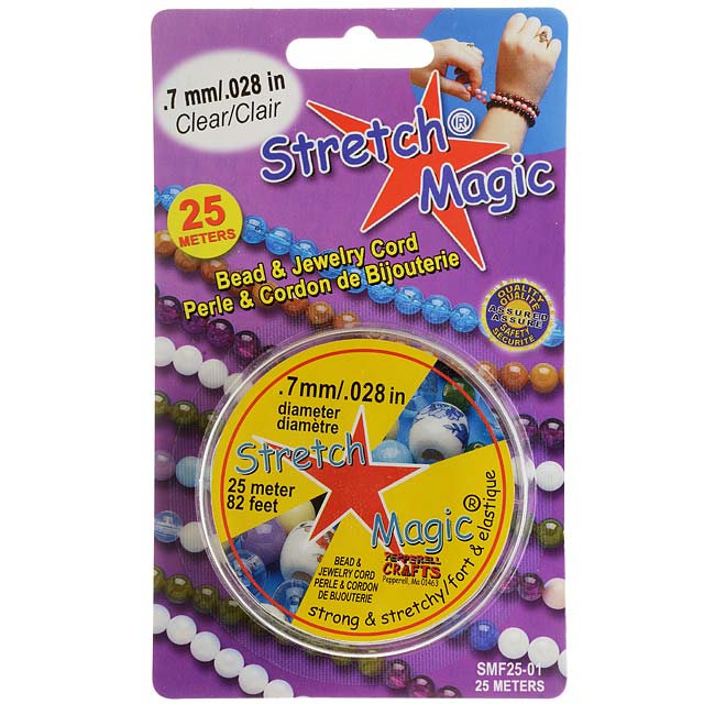 Stretch Magic Clear Stretchy Cord .7mm Thick - 25 Meters