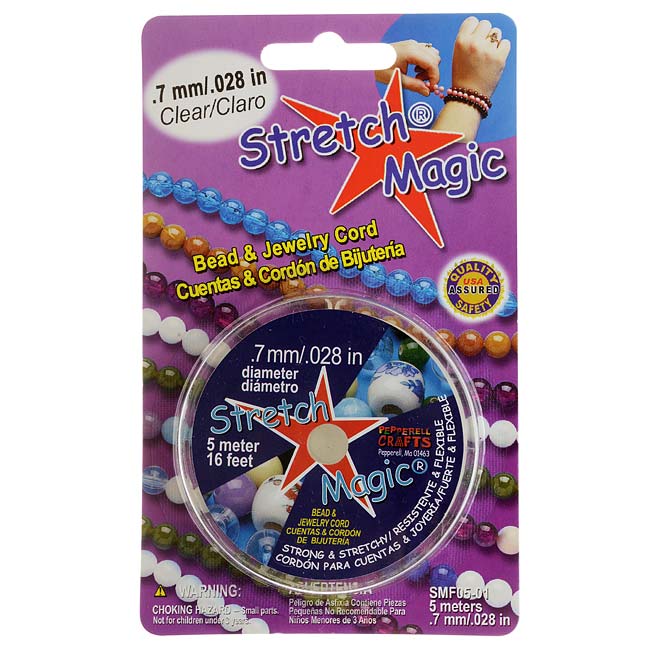 Stretch Magic Clear Stretchy Cord .7mm/.028 Inch Thick - 5 Meters
