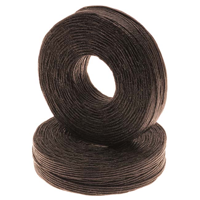Waxed Irish Linen Necklace or Knotting Cord 1mm Brown - 50 Yards