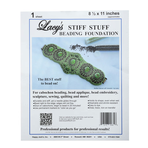 Lacy's Stiff Stuff Beading Foundation for Cabochons 11 X 8.5 Inches