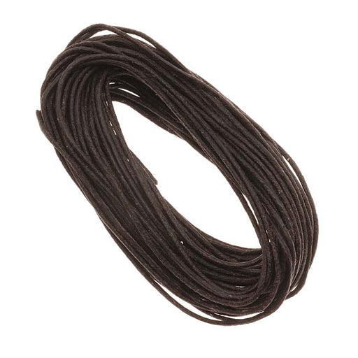 Economy Waxed Cotton Necklace Cord 1.5mm Brown 10 Yards (30 Feet)