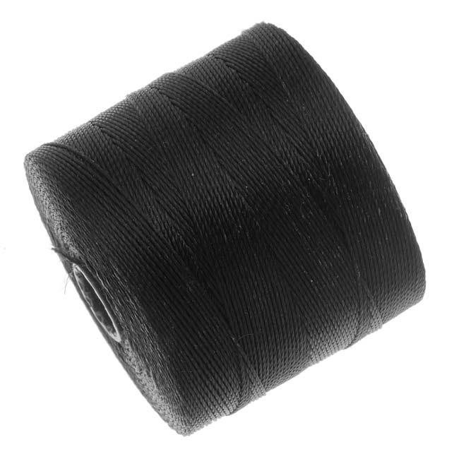 Beadsmith Super-lon (S-Lon) Micro Macrame Twisted Nylon Cord - Black / 287 Yard Spool