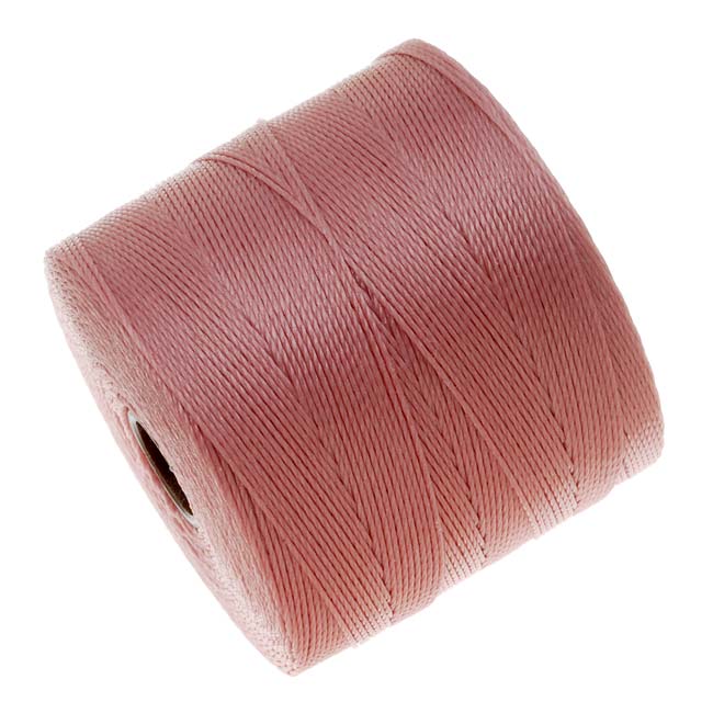 The Beadsmith Super-Lon, S-Lon, Micro Macrame Twisted Nylon Cord - Rose Pink / 287 Yard Spool