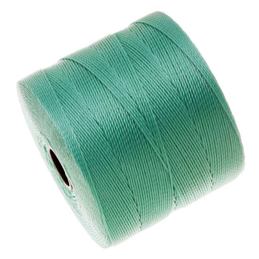 The Beadsmith Super-Lon, S-Lon, Micro Macrame Twisted Nylon Cord - Turquoise / 287 Yard Spool